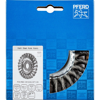 PFERD Round brush, knotted POS RBG 12512/22.2 ST 0.50 43303005