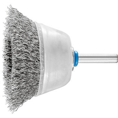 PFERD Cup brush with shaft, unknotted TBU 6015/6 INOX 0.30 43211003