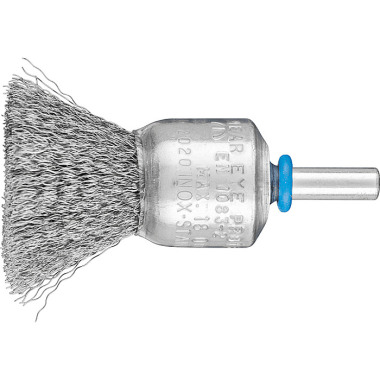 PFERD End brush with shaft, unknotted PBU 2022/6 INOX 0.15 43202011