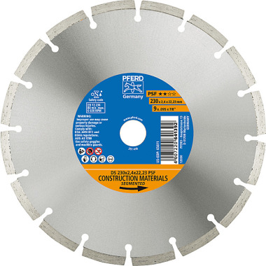 PFERD Diamond cutting disc DS 230 x 2.4 x 22.23 PSF 68023223