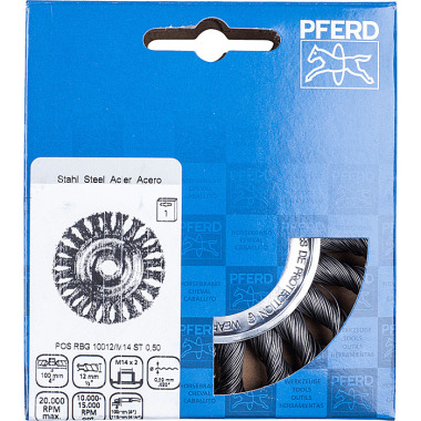 PFERD Round brush, knotted POS RBG 10012/M14 ST 0.50 43302000