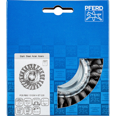 PFERD Round brush, knotted POS RBG 11512/M14 ST 0.50 43312002