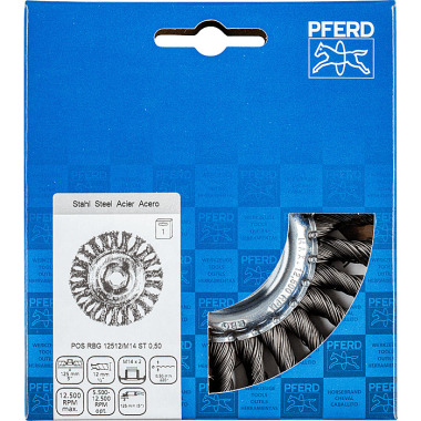 PFERD Round brush, knotted POS RBG 12512/M14 ST 0.50 43303013