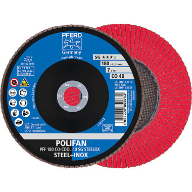 PFERD POLIFAN fan disc PFF 180 CO-COOL 40 SG STEELOX 67660485