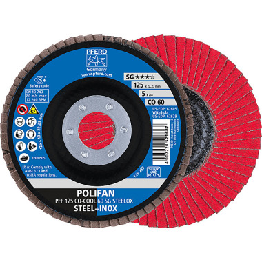 PFERD POLIFAN fan disc PFF 125 CO-COOL 60 SG STEELOX 67660625