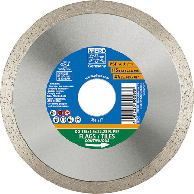 PFERD Diamond cutting disc DG 115 x 1.6 x 22.23 FL PSF 68000011