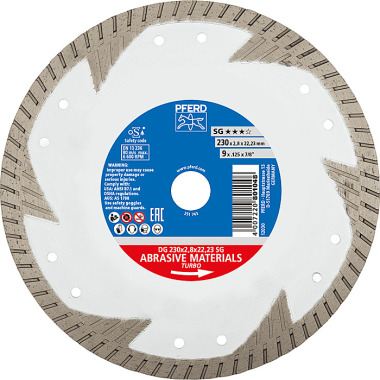 PFERD Diamond cutting disc DG 230 x 2.8 x 22.23 SG 68000024