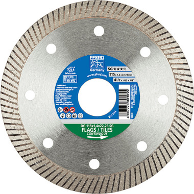 PFERD Diamond cutting disc DG 115 x 1.4 x 22.23 FL SG 68000031