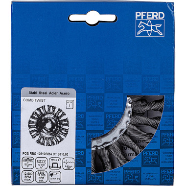 PFERD Round brush, knotted POS RBG 12512/M14 CT ST 0.50 43303051