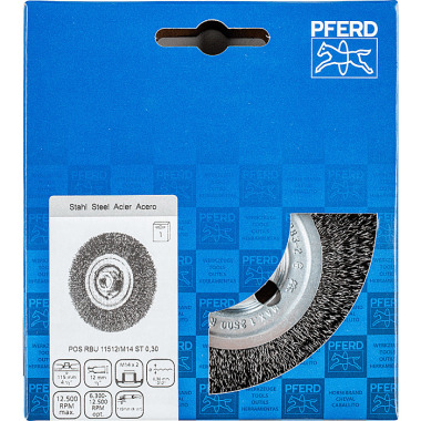 PFERD Round brush, unknotted POS RBU 11512/M14 ST 0.30 43502201