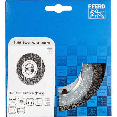 PFERD Round brush, unknotted POS RBU 12512/M14 ST 0.30 43502301