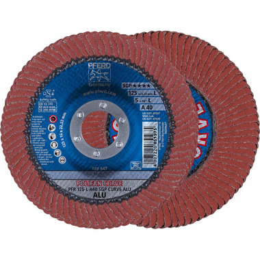 PFERD POLIFAN flap disc PFR 125-LA 40 SGP CURVE ALU 67689068