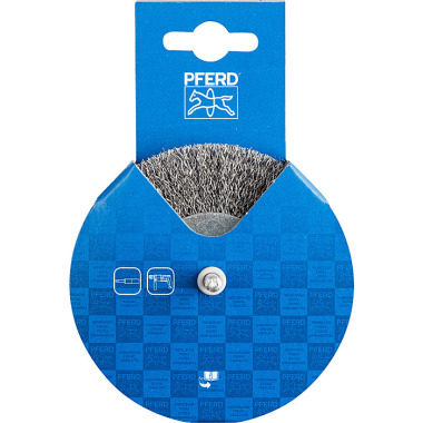 PFERD Round brush with shaft, unknotted POS RBU 10010/6 ST 0.30 43701018