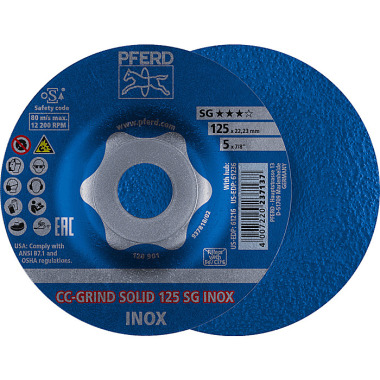 PFERD CC-GRIND-SOLID grinding disc CC-GRIND-SOLID 125 SG INOX 64186125