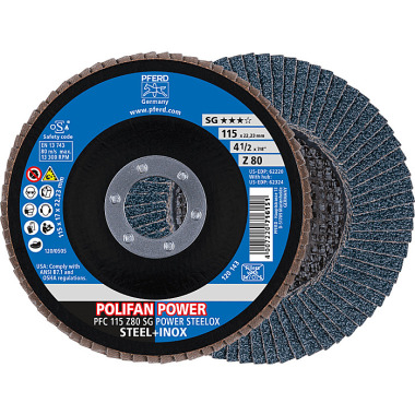 PFERD POLIFAN fan disc PFC 115 Z 80 SG POWER STEELOX 67788116