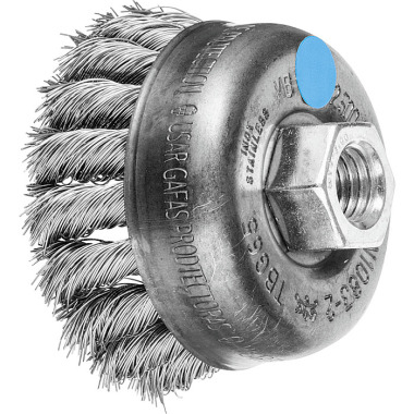 PFERD Cup brush with thread, knotted TBG 65/M14 INOX 0.35 43305023