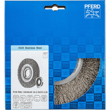 PFERD Round brush, unknotted POS RBU 18038/AK32-2 INOX 0.30 43701246