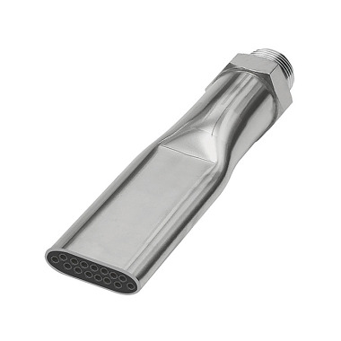 Riegler Low-noise flat nozzle, M12x1.25, nickel-plated brass, nozzle width 21.0 mm 114366