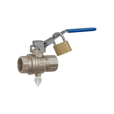 Riegler Safety ball valve, lockable, Venting hole, Rp 1 103153