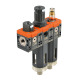 Riegler Shut-off valve+FR+oiler »SYNTESI«, BG1, G 1/4, 20µm, 0...2 bar, RA 145035