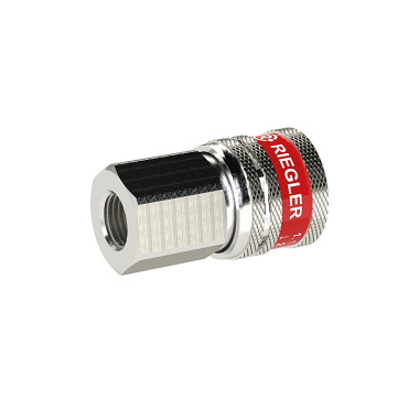 Riegler Safety coupling NW 7.8, type SEK, nickel-plated brass, G 3/8 IG 129970