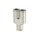 Riegler Y-connector »metallica«, for hose outer ø 4, nickel-plated brass. 129844