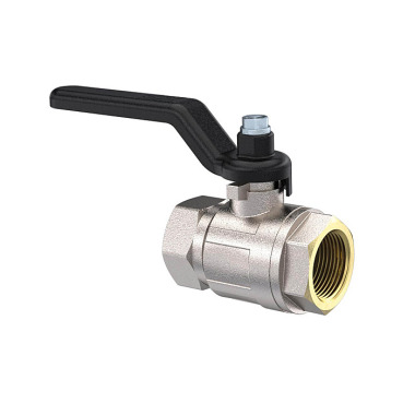 Riegler Ball valve standard version, hand lever black, IG/IG, MS ver., G 1 1/4 129127