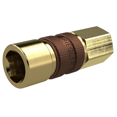 Riegler Unmistakable quick release coupling NW 5, G 1/4 IG, brown 136990