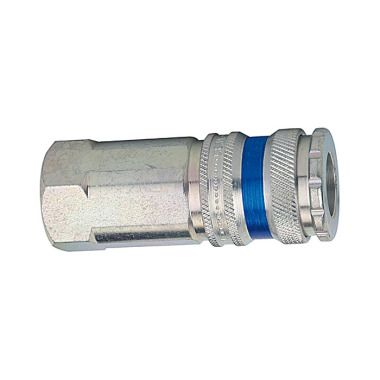 Riegler Quick release coupling NW10 steel/BS galvanized, robust design G 3/8 IG 107467