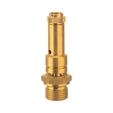 Riegler Safety valve DN 8, brass, G 1/2, response pressure 37 bar 206850