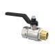 Riegler Ball valve standard version, hand lever black, IG/AG, MS ver., G 1 1/4 129137