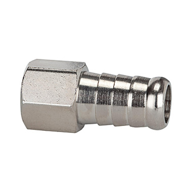 Riegler Screw-on hose nozzle, G 3/8 i., for hose LW 10, nickel-plated brass. 111496