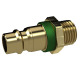 Riegler Distinctive nipple NW 7.8, brass plain, G 1/4 AG, green 137570