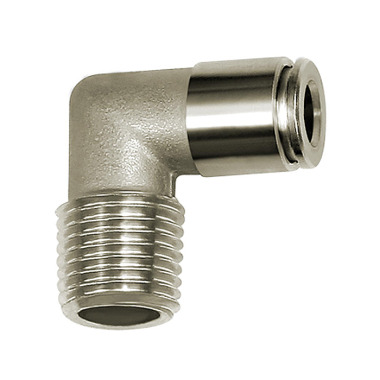 Riegler L-plug fitting, R 1/8 a., for hose ø 8, 15bar, ES 1.4404 110400