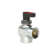 Riegler Angle mini ball valve, panel mounting, MS chrome-plated, G 1/4 IG 129826