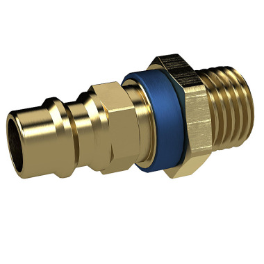 Riegler Distinctive nipple NW 7.8, brass plain, G 1/4 AG, blue 137574