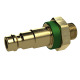 Riegler Distinctive nipple NW 5, brass plain, G 1/4 AG, green 137000