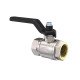 Riegler Ball valve standard version, hand lever black, IG/IG, MS ver., G 2 1/2 129130