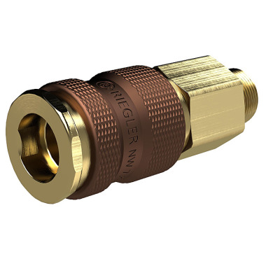 Riegler Unchangeable quick release coupling NW 7.8, G 1/4 AG brown 137433