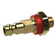 Riegler Distinctive nipple NW 5, brass plain, G 1/8 AG, red 137005