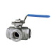 Riegler 3-way ball valve, T-bore, stainless steel 1.4408, G 1 1/4, DN 32 103474