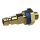 Riegler Distinctive nipple NW 5, brass plain, G 1/4 AG, blue 137004