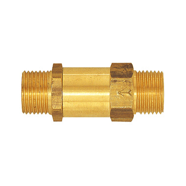 Riegler Check valve, straight through, MS, G 3/4 AG, 0.1 - 0.2 bar 132359