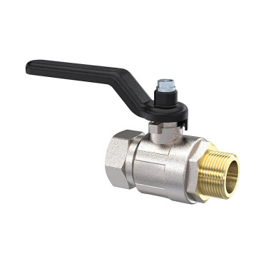 Riegler Ball valve standard version, hand lever black, IG/AG, MS ver., G 3/4 129135