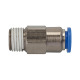 Riegler Straight check valve »Blue Series« threaded hose, R 3/8 a. ø12mm 110232