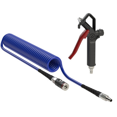 Riegler Spiral hose gun set plastic PU hose ø 10x6.5, max. 6m 146091