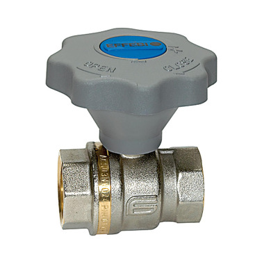 Riegler Ball valve fine adjustment, nickel-plated brass/bright, G 1 1/4 103403