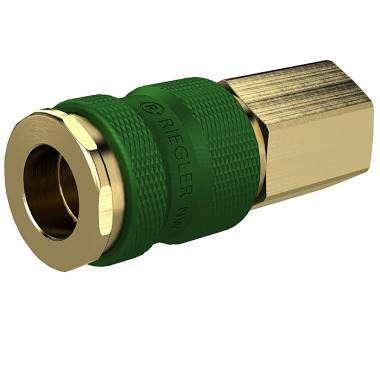 Riegler Unmistakable quick release coupling NW 7.8, G 3/8 IG, green 137555