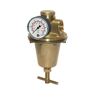 Riegler Pressure regulator for water, including pressure gauge, G 1, 0.5 - 10 bar 101312