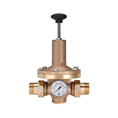 Riegler Pressure regulator for water, pressure gauge, R 1 1/2, 0.2-2 bar 101337